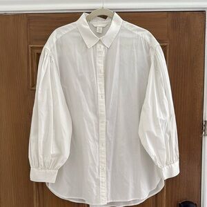 H&M Off-White Button-Up Blouse
